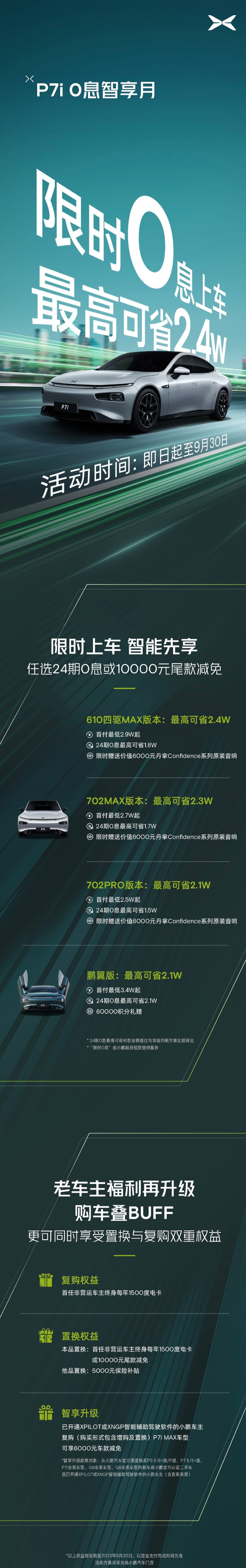 小鹏 P7i 推出优惠购车政策，上市不到半年最高可省 2.4 万元