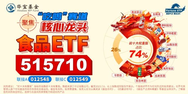 白酒股集体劲涨，金徽酒涨停！吃喝板块快速走强，食品ETF（515710）涨2.6%